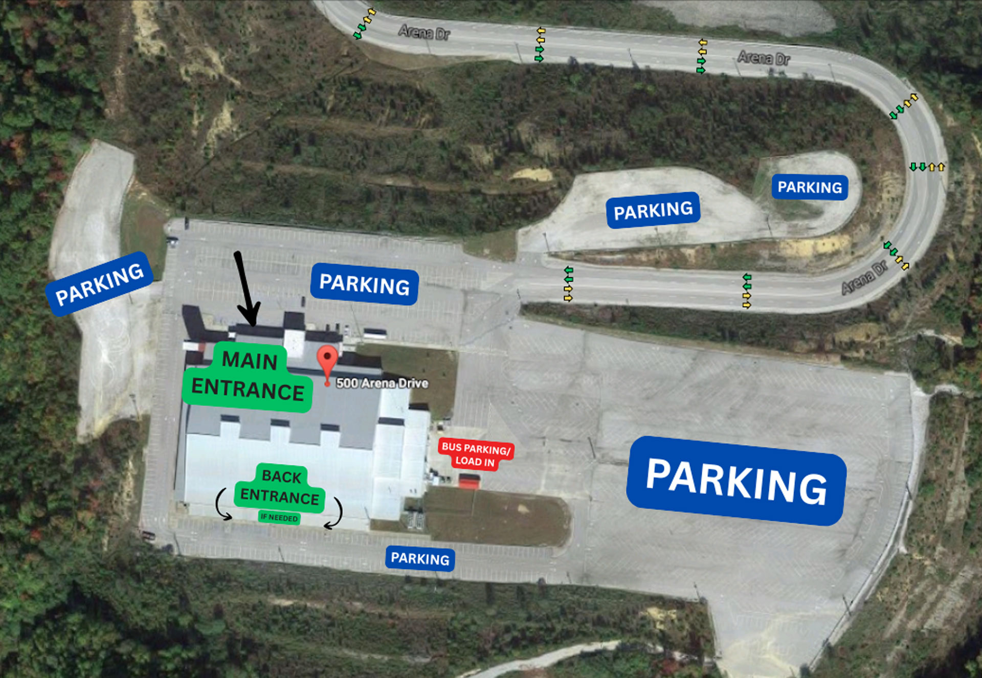 The Corbin Arena Parking